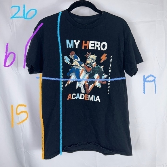 My Hero Academia Todoroki & Bakugo T-Shirt Short Sleeve Crewneck Unisex Top - Picture 5 of 5